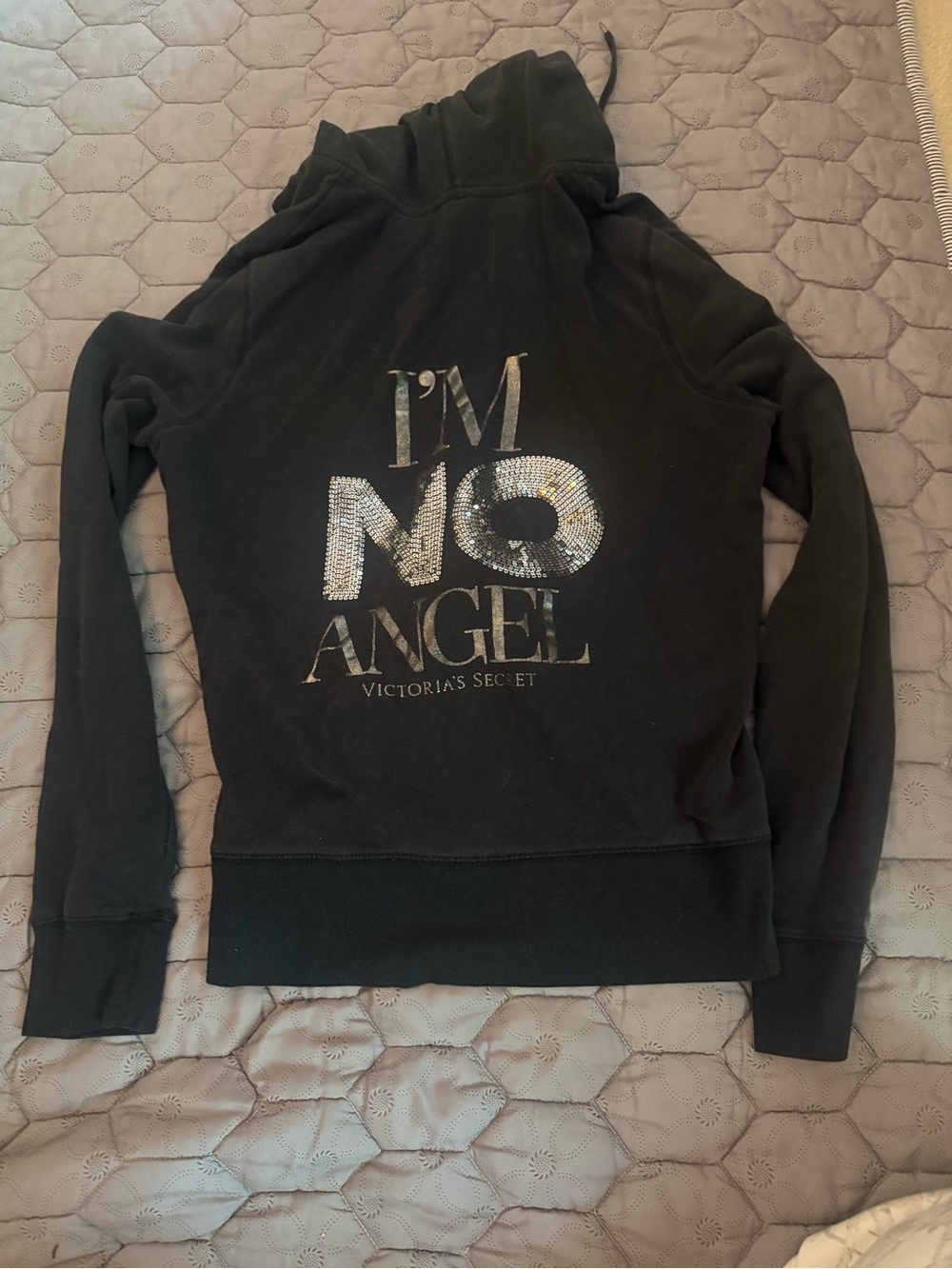 Rare Vintage Y2K Victoria's Secret Supermodel Essentials "I'M NO ANGEL" zip up